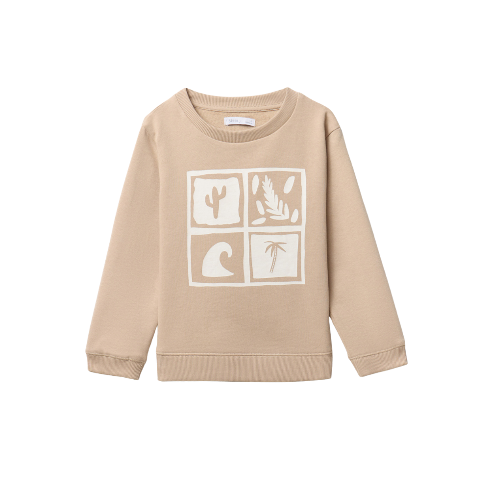 Sfera | Sudadera Básica con Print para Niño