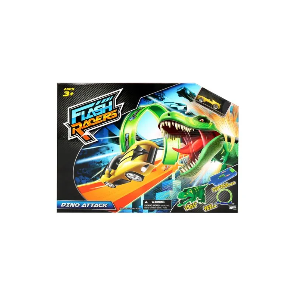 Flash Racers | Pista Dinosaurio C/ Luz 1 Vehículo