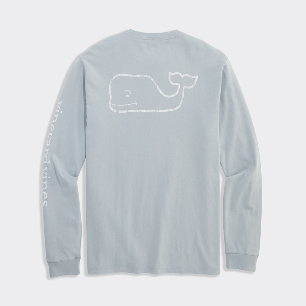 Vineyard Vines | Camiseta de manga larga con bolsillo Drift Dye Vintage Whale