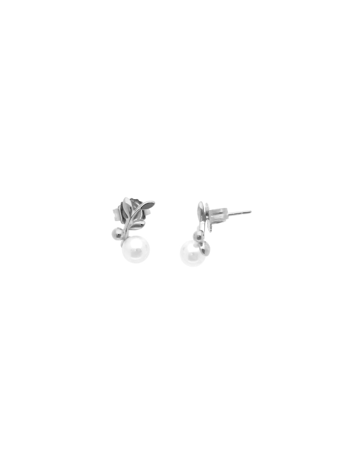 Majorica | Arete Plata Dorada Blanco
