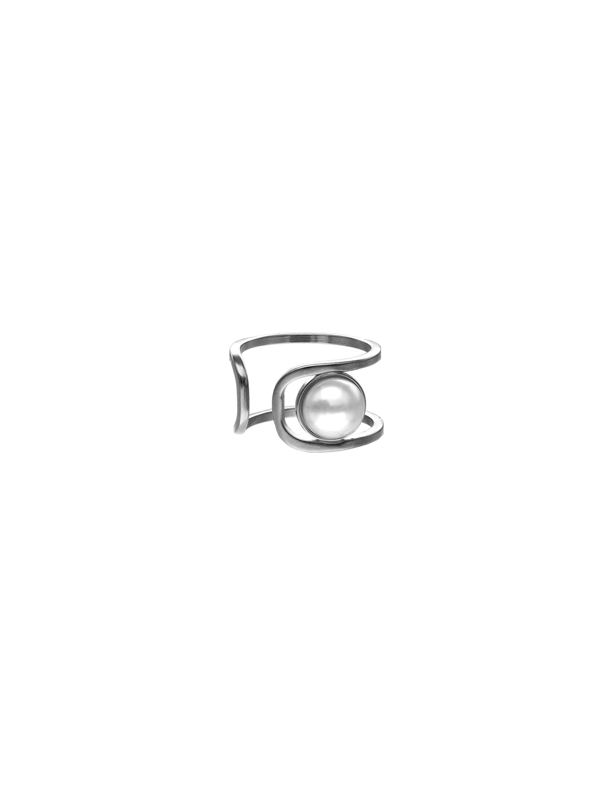 Majorica | Atenea Anillo De Plata Rodia Perla