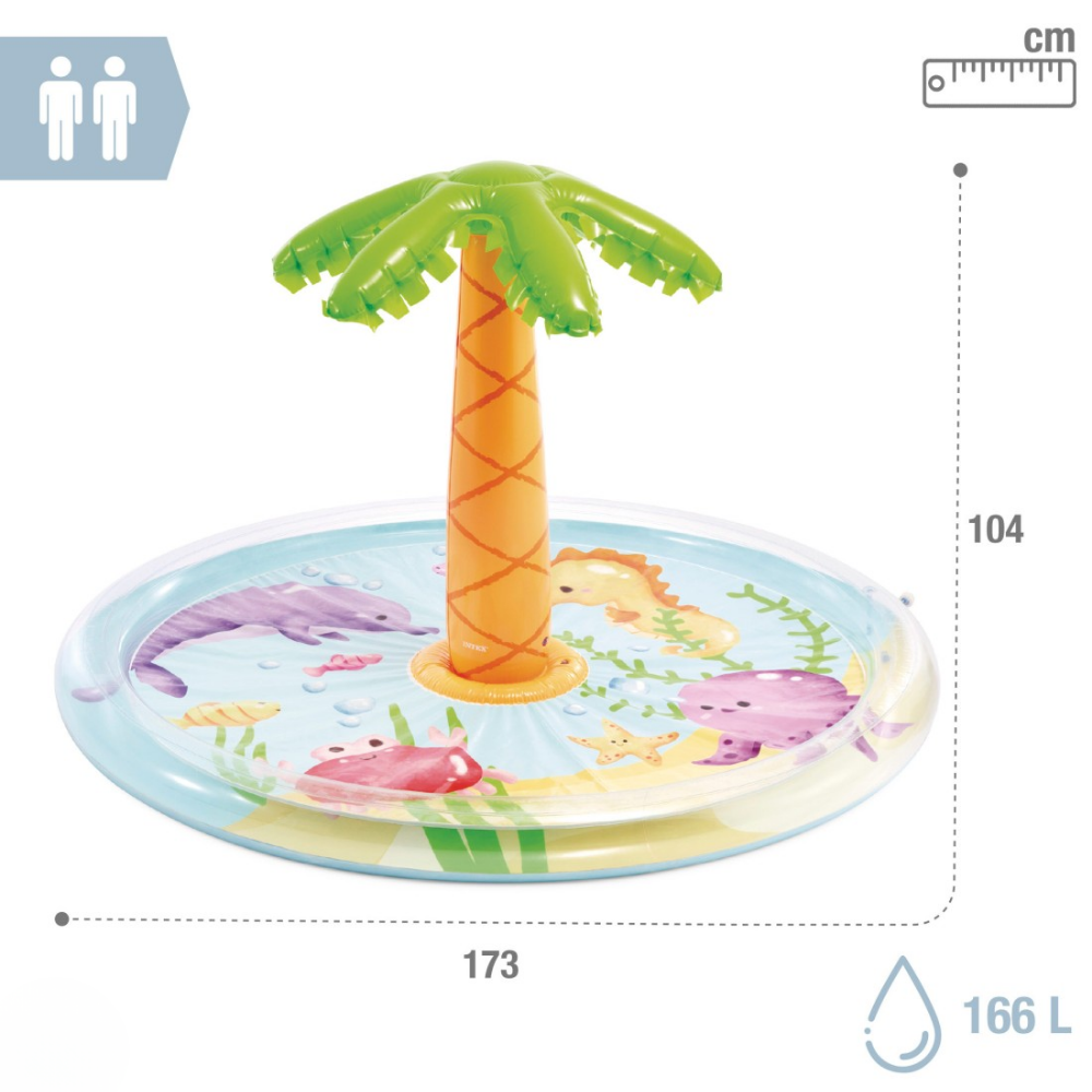 Intex | Piscina Inflable con Rociador Palm Tree