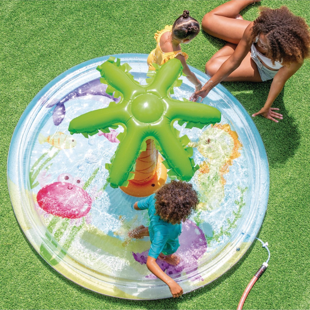 Intex | Piscina Inflable con Rociador Palm Tree