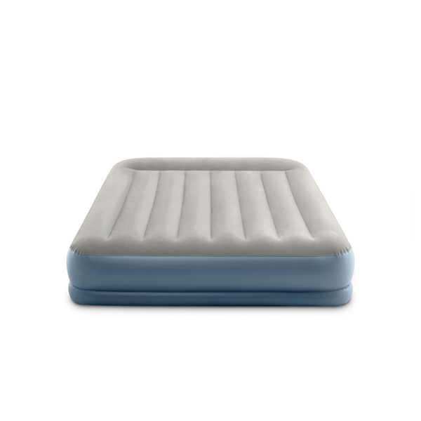 Intex | Colchón Inflable Queen Pillow Rest Mid-Rise con Fiber-Tech™ y Bomba Integrada