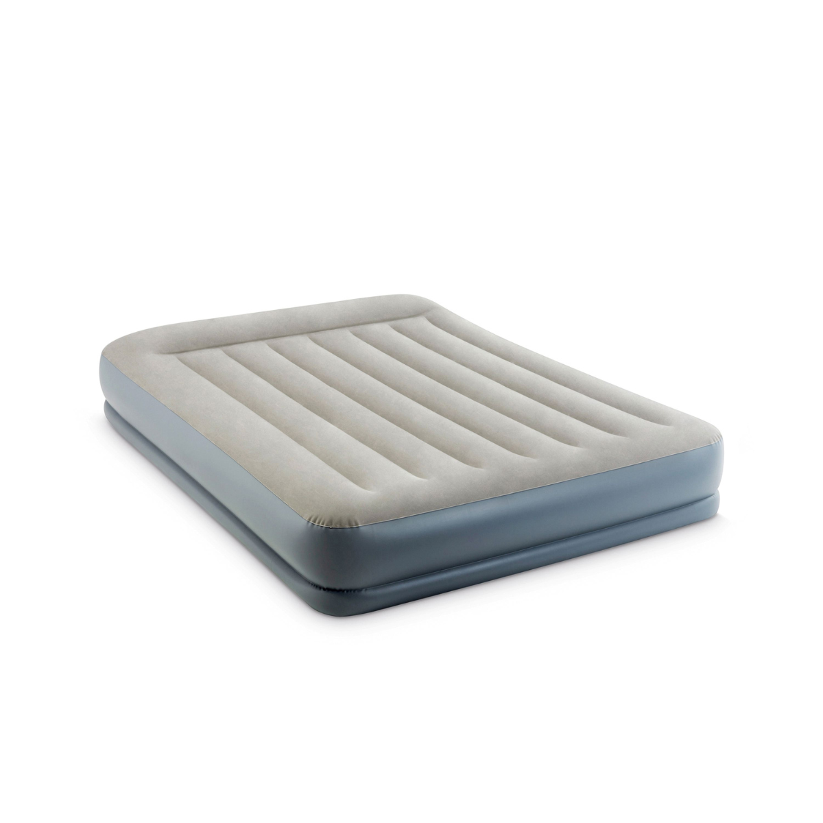 Intex | Colchón Inflable Queen Pillow Rest Mid-Rise con Fiber-Tech™ y Bomba Integrada