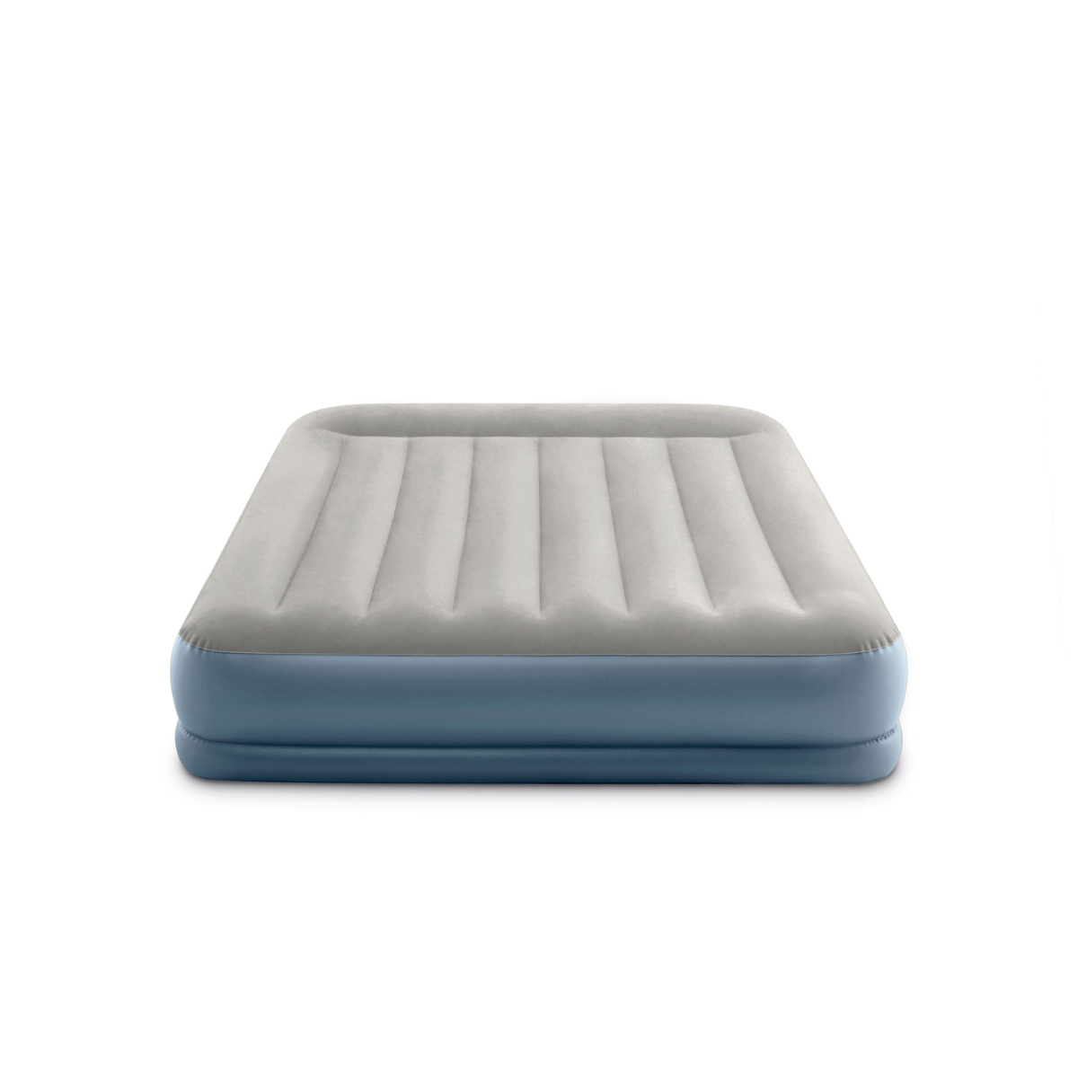 Intex | Colchón Inflable Queen Pillow Rest Mid-Rise con Fiber-Tech™ y Bomba Integrada