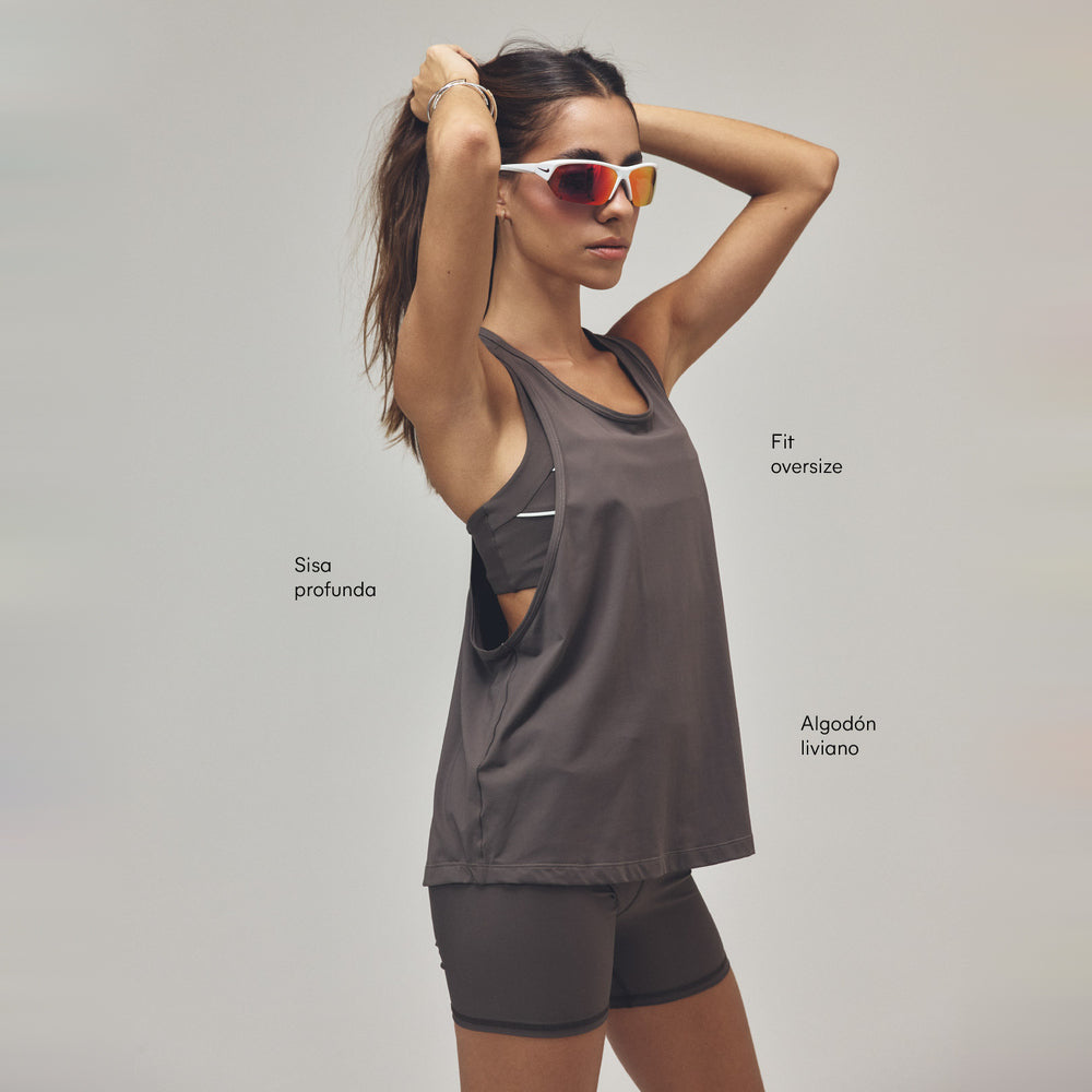 Vivant | Camiseta Lunge gris sin mangas