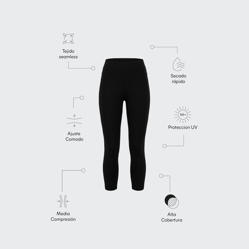Vivant | Legging capri Trek negro