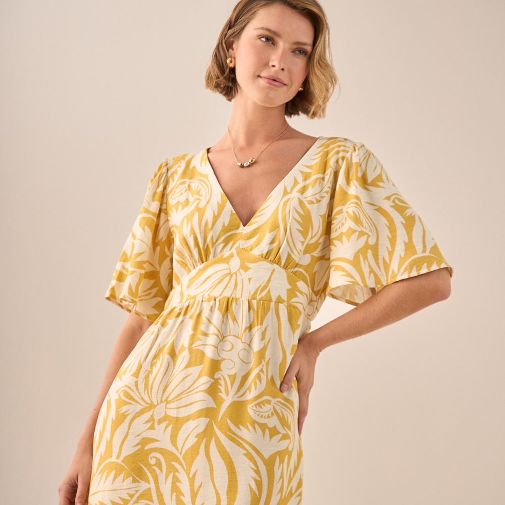 Esprit | Vestido Maxi con Estampado Tropical