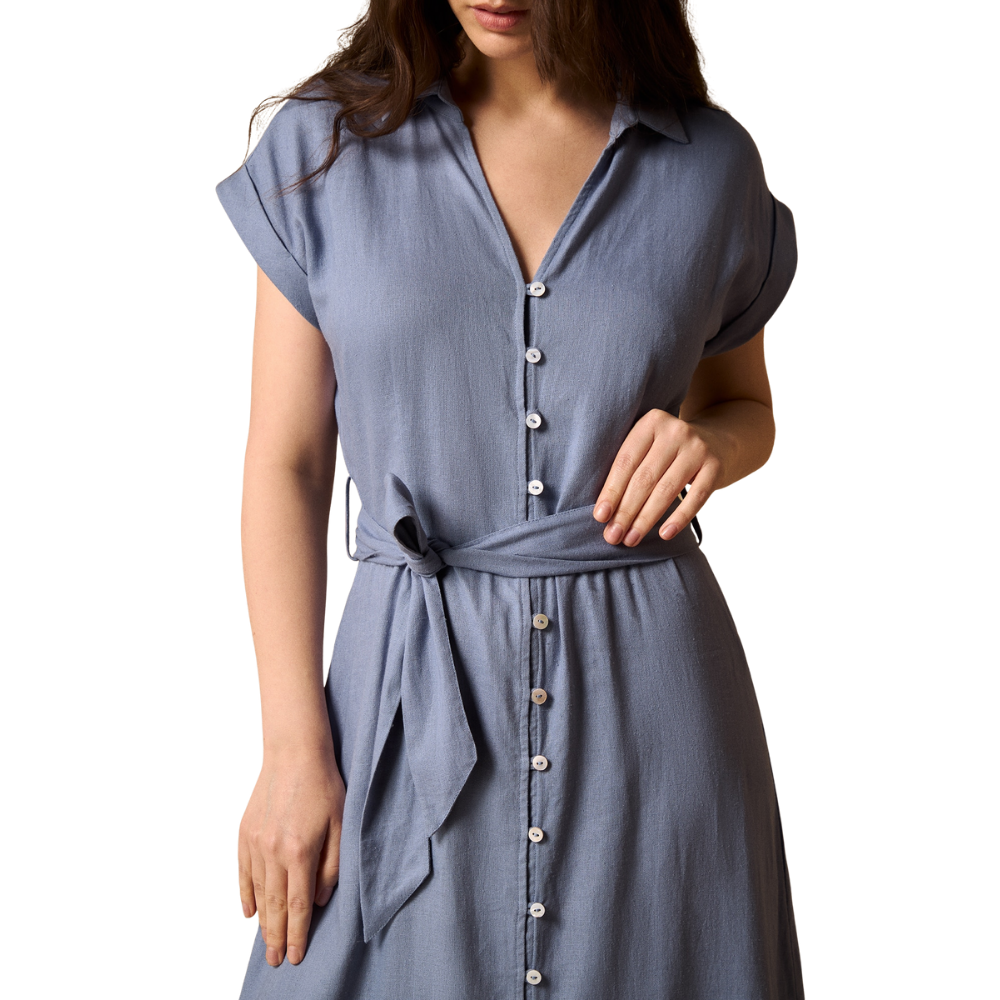 Esprit | Vestido Camisero de Lino y Viscosa