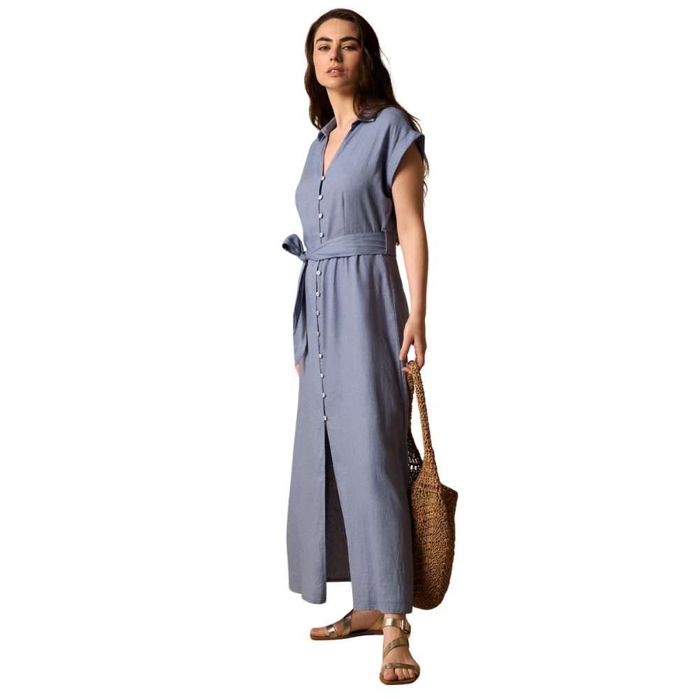 Esprit | Vestido Camisero de Lino y Viscosa