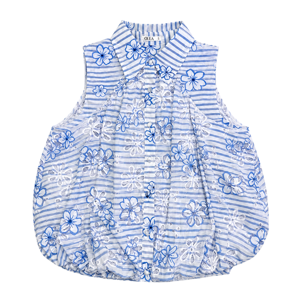 olea-blusa-camisera-sin-mangas-estilo-globo-rayas-azul-blanco-bordado-calado