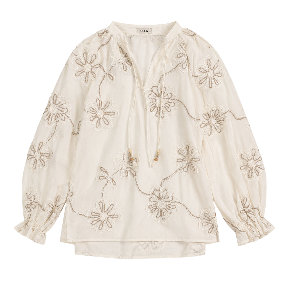 olea-blusa-lino-manga-larga-cuello-tunecino-bordado-floral-crema