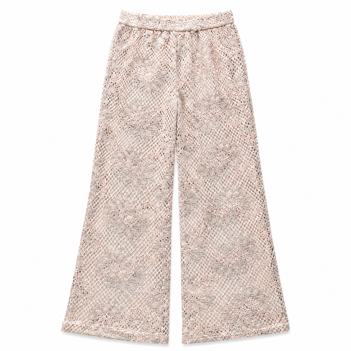 Olea | Conjunto de Encaje con Pantalón de Pierna Amplia