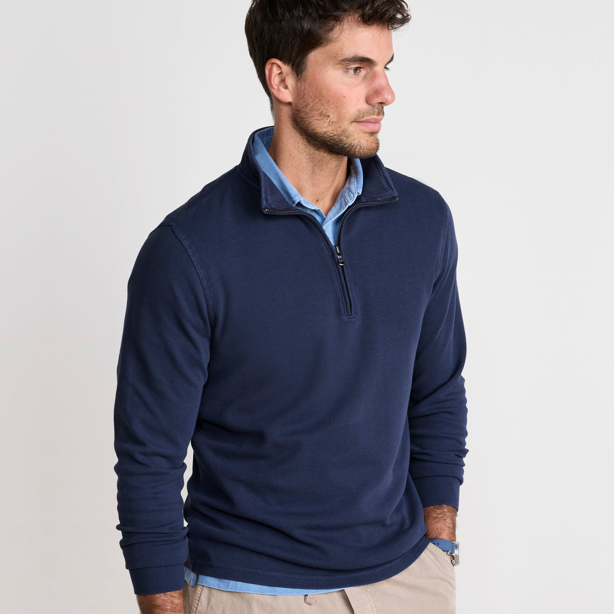 Vineyard Vines | Suéter con cierre de un cuarto Coastline para hombre
