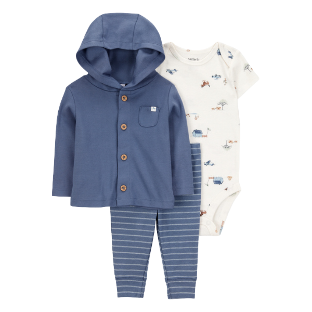 Carter's | Conjunto de 3 Piezas con Estampado de Granero