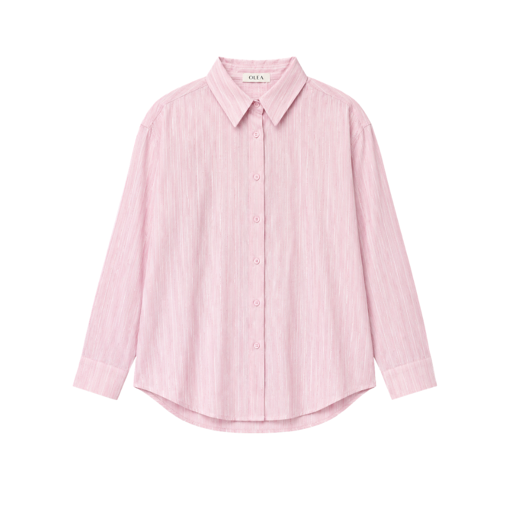 Olea-Blusa-clásica-rosa-de-manga-larga-para-dama