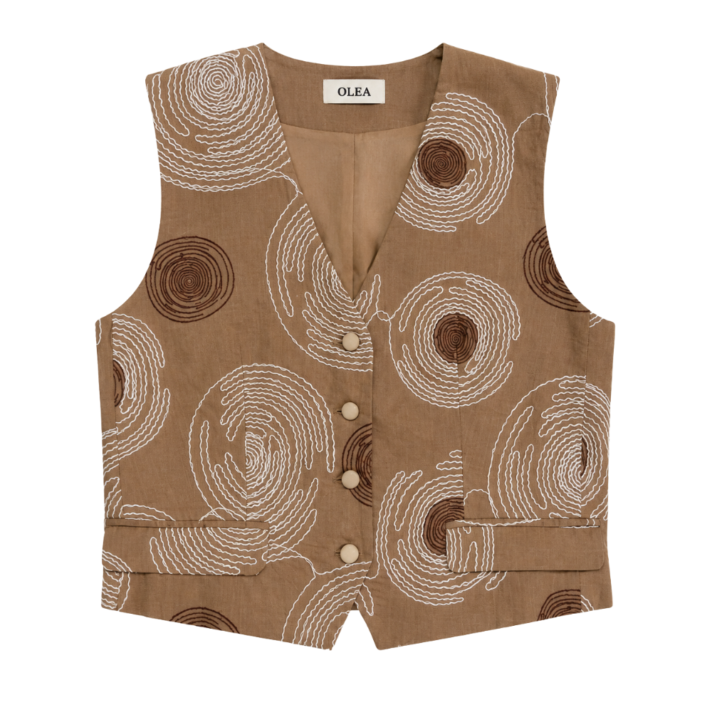 Olea | Chaleco Estampado Elegante con Diseño Moderno para Dama
