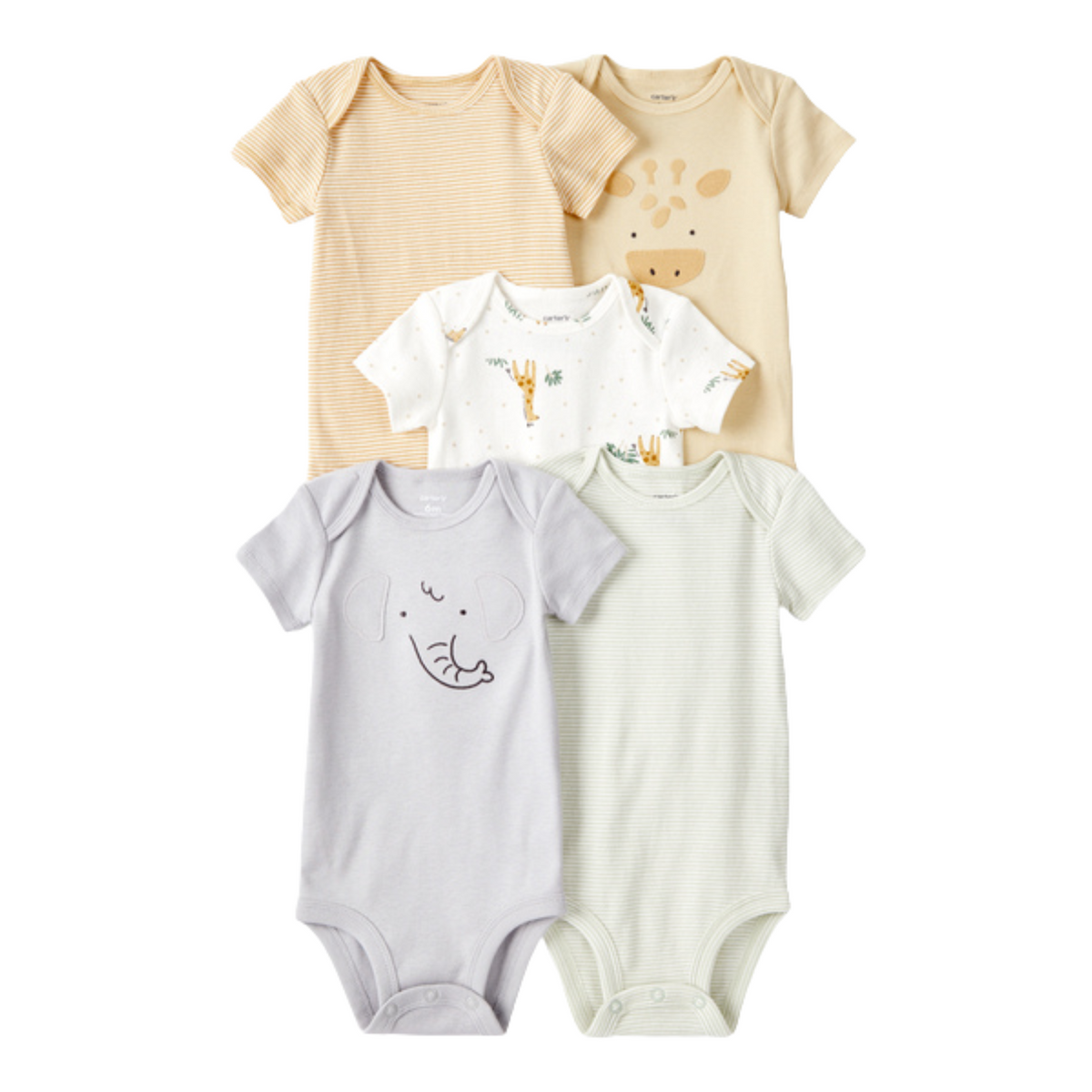 Carter&#39;s | Pack de Cinco Bodys con estampado Safari