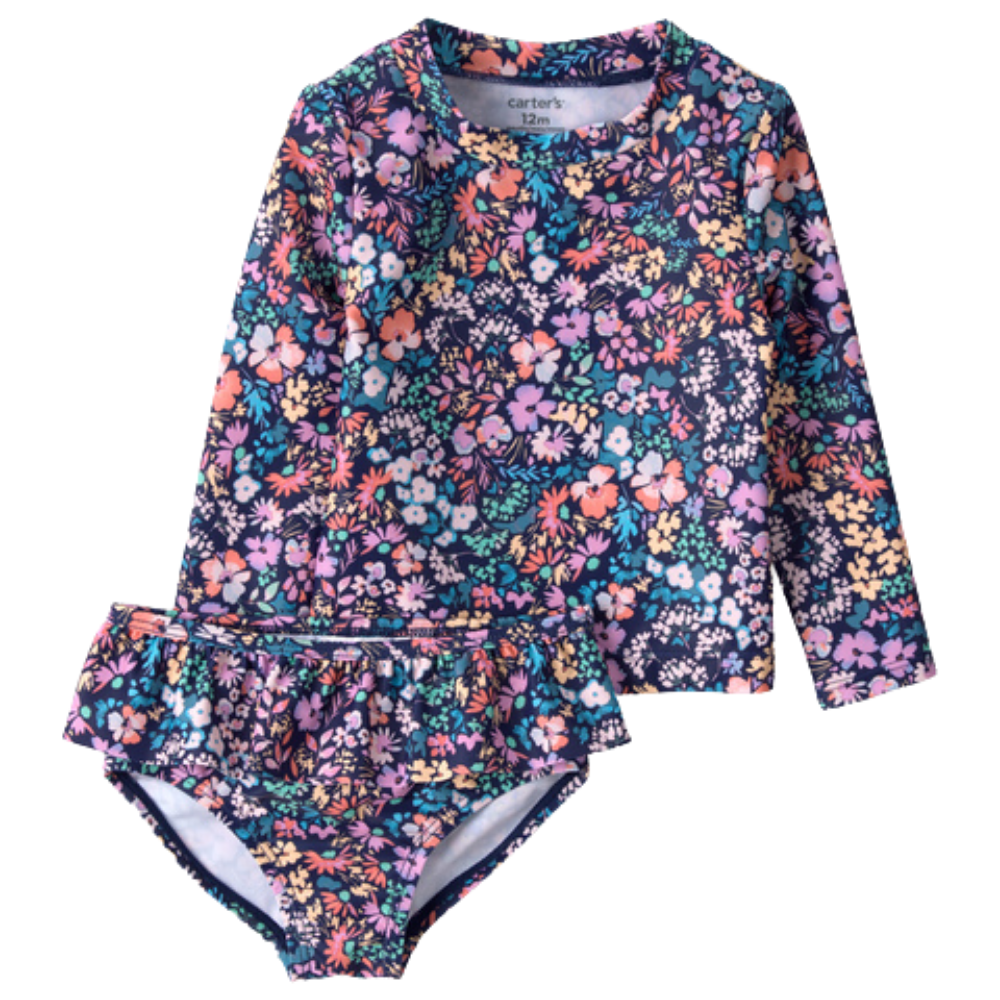 Carter's | Conjunto de Baño de Dos Piezas con Estampado Floral