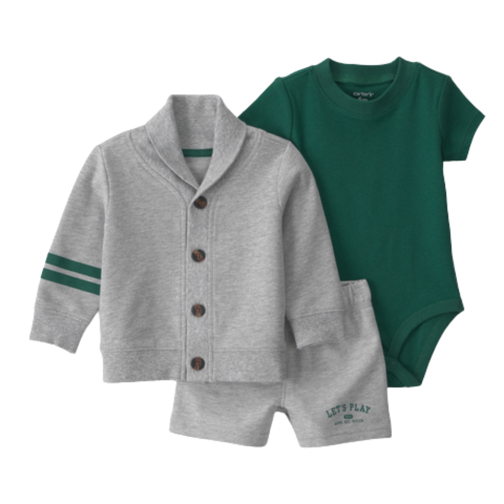Carter's | Conjunto de 3 Piezas Estilo Universitario