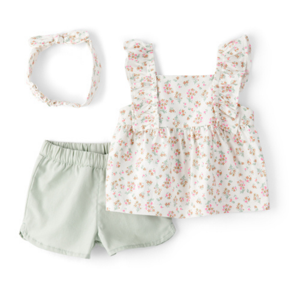 Carter's | Conjunto de 3 Piezas con Camiseta y Pantalón