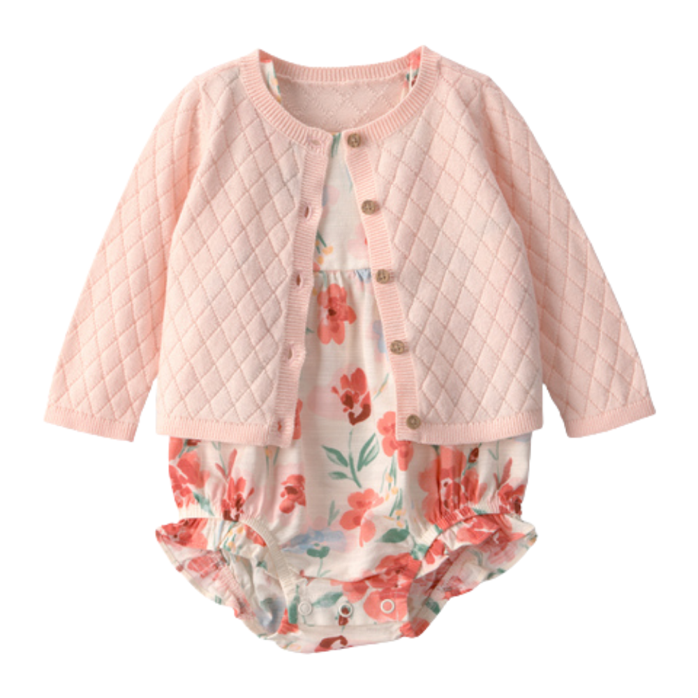 Carter's | Conjunto de Cárdigan Floral y Pantalones