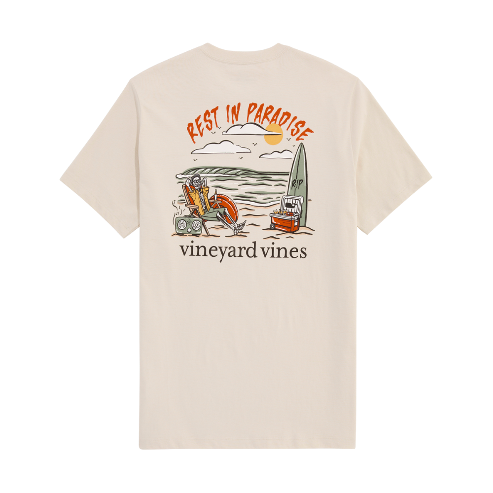 Vineyard Vines | Camiseta de manga corta con bolsillo Rest In Paradise