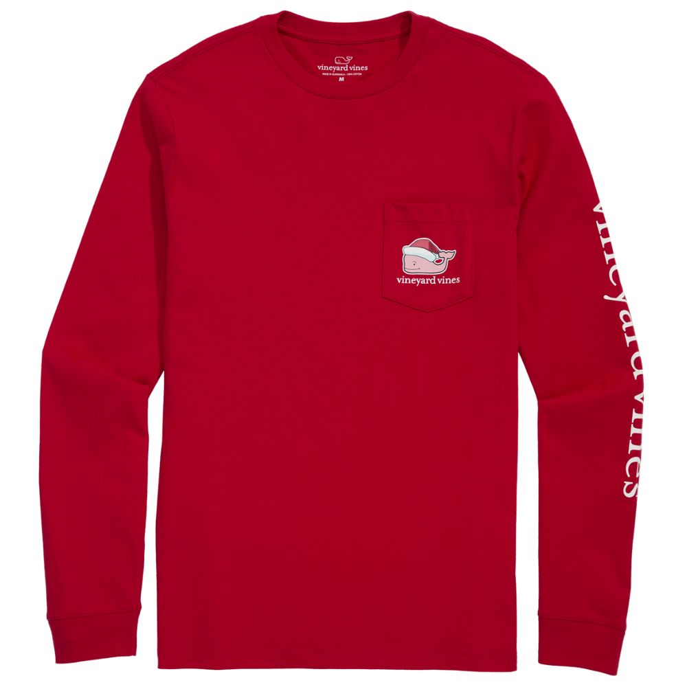 Vineyard Vines  | Camiseta Manga Larga De Bolsillo De Santa Whale