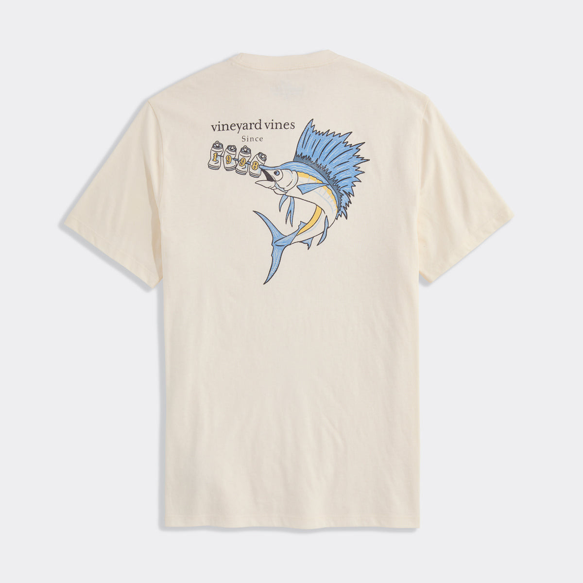 Vineyard Vines | Camiseta de manga corta con bolsillo Since 98 Beer Cans para hombre
