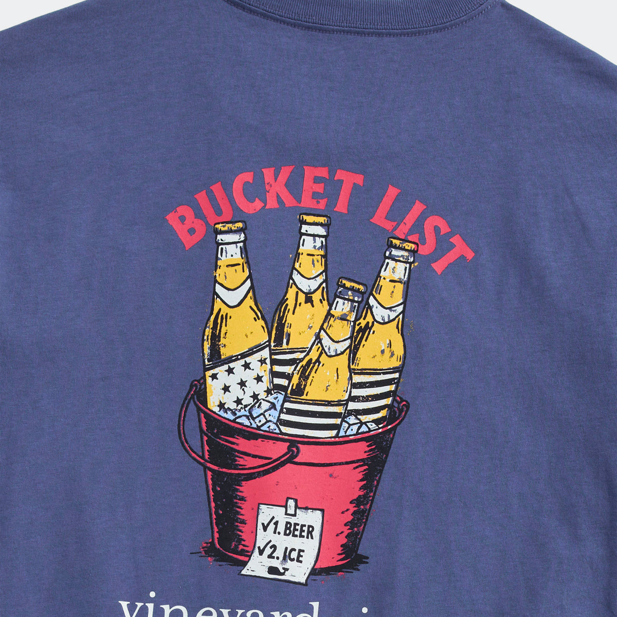 Vineyard Vines | Camiseta de manga larga con bolsillo Bucket List para hombre