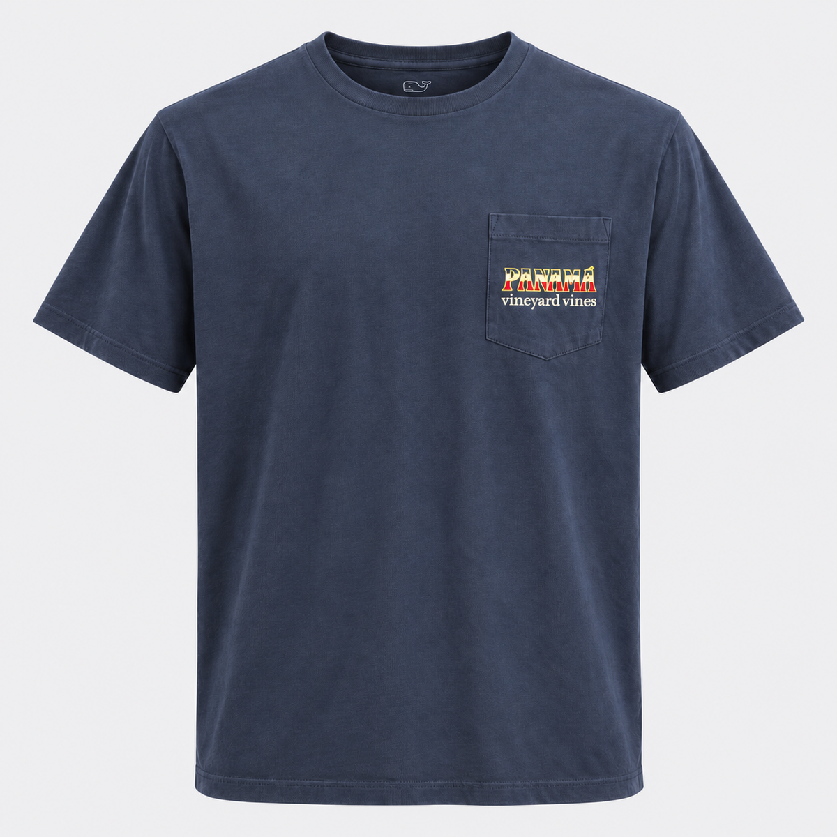 Vineyard Vines | T-shirt de caballero con bolsillo y estampado de bus Panamá