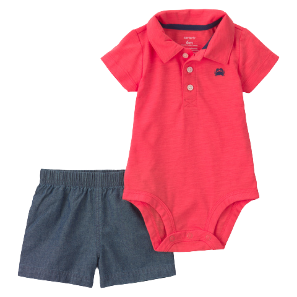 Carter's | Conjunto De 2 Piezas De Playera Tipo Polo Y Short