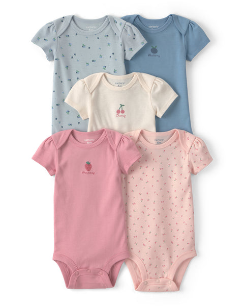 Carter's | Paquete de 5 Bodys de Manga Corta para Bebé