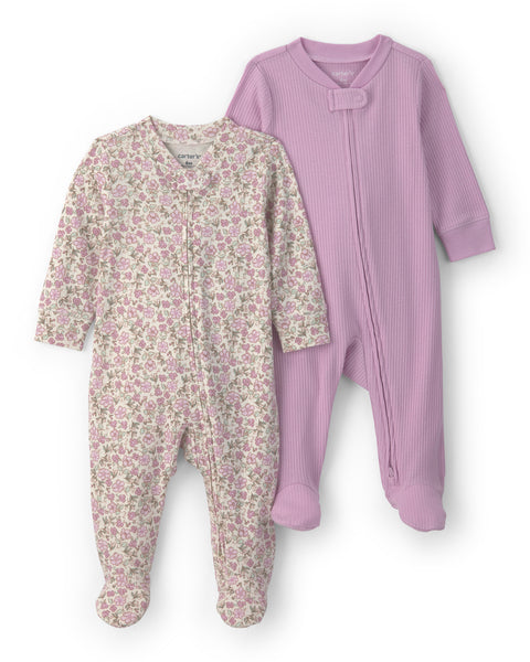 Carter's | Paquete de 2 Pijamas Enterizas con Pies para Bebé