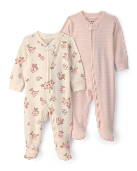 Carter's | Paquete de 2 Pijamas Enterizas con Pies para Bebé
