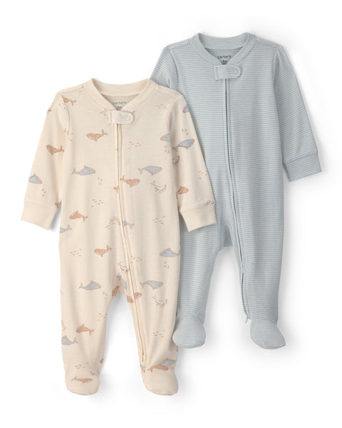 Carter's | Paquete de 2 Pijamas Enterizas con Pies para Bebé