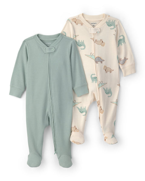 Carter's | Paquete de 2 Pijamas Enterizas con Pies para Bebé