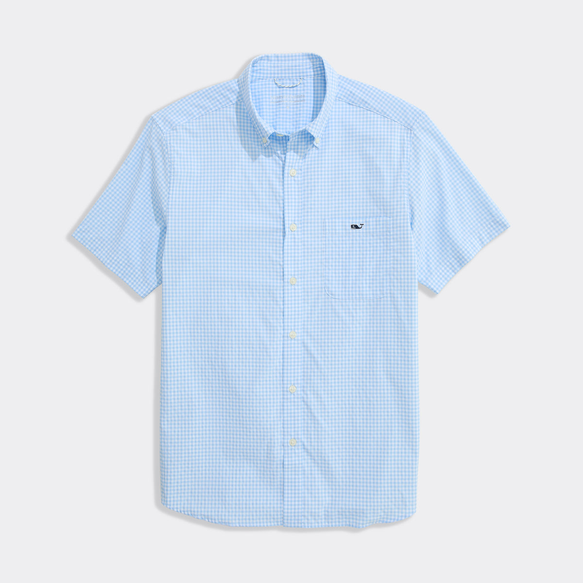 Vineyard Vines | Camisa de manga corta Coral Reef Gingham Featherweight para hombre