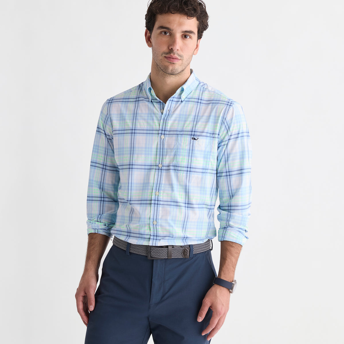 Vineyard Vines | Camisa Hurricane Plaid Featherweight para hombre