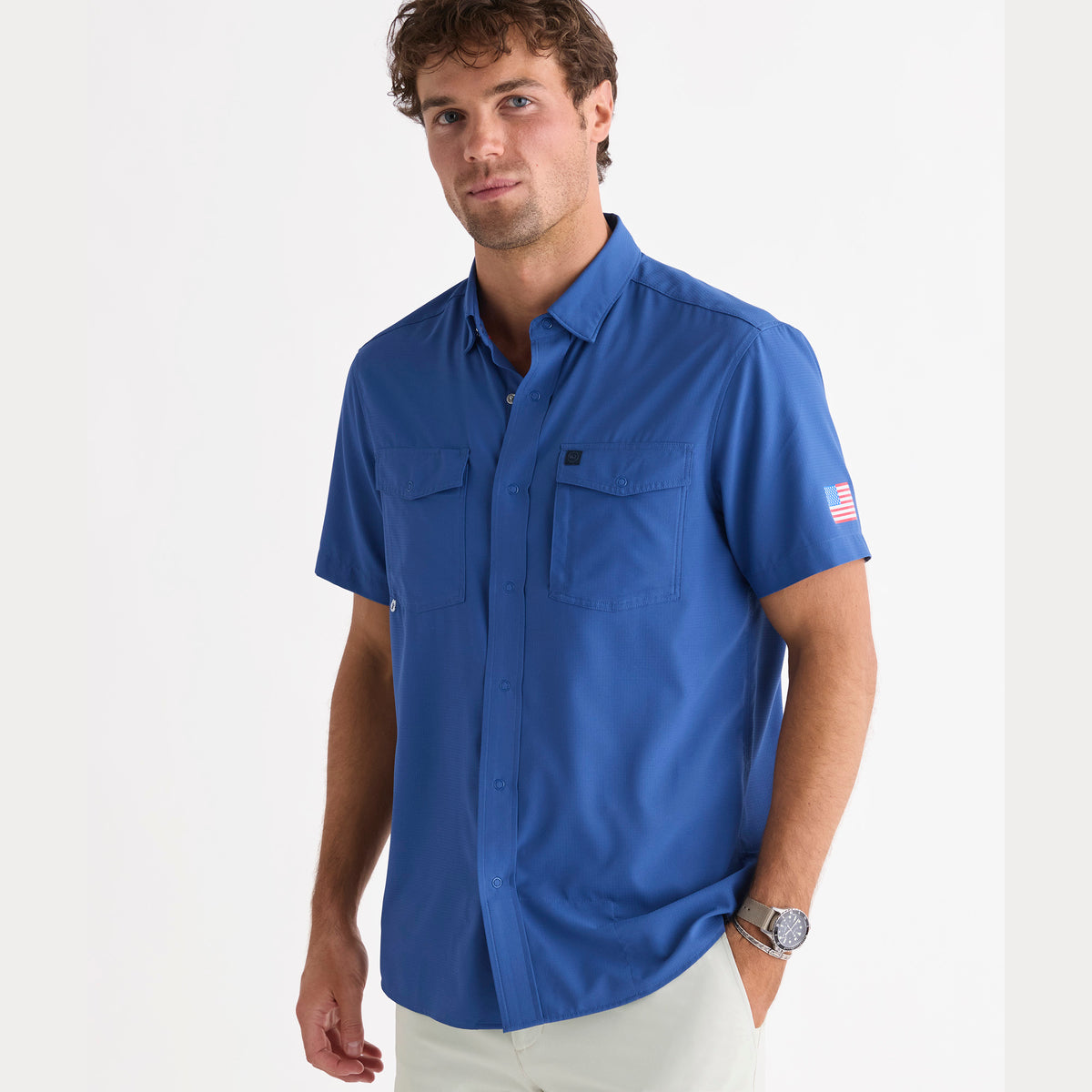 Vineyard Vines | Camisa de manga corta Americana Harbor para hombre
