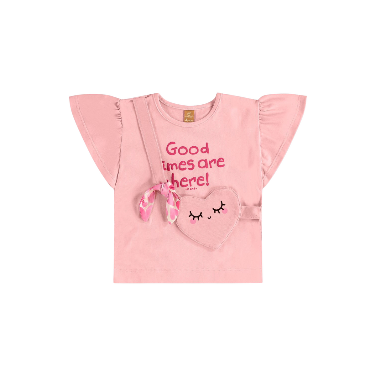 Up Baby | Blusa  Aplique De Bolsillo