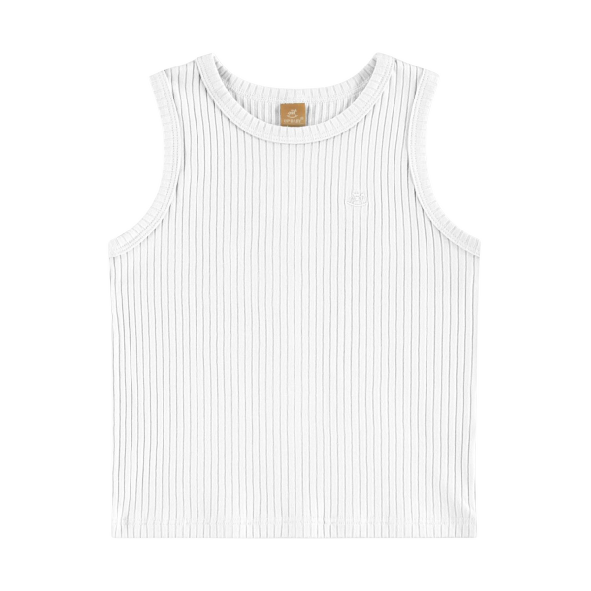 Up Baby | Blusa sin Mangas de Algodón Canalé para Niñas