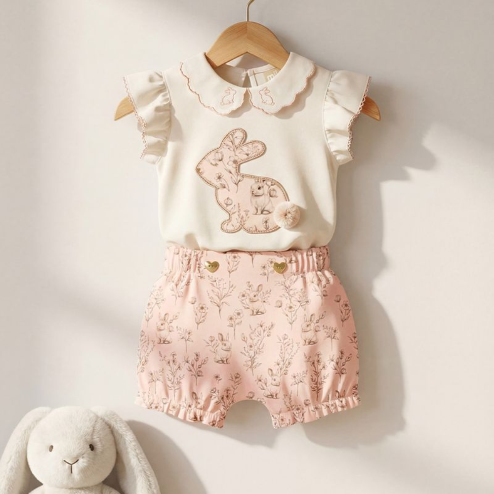 Milon | Conjunto con estampado de conejos para Niña Bebé