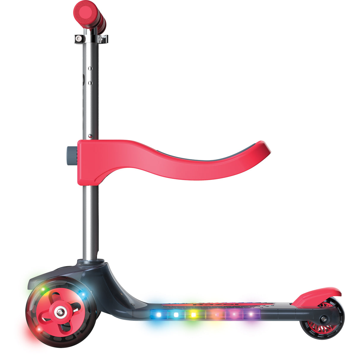 Razor Rollie DLX, Scooter Iluminado de 3 Ruedas, Rojo