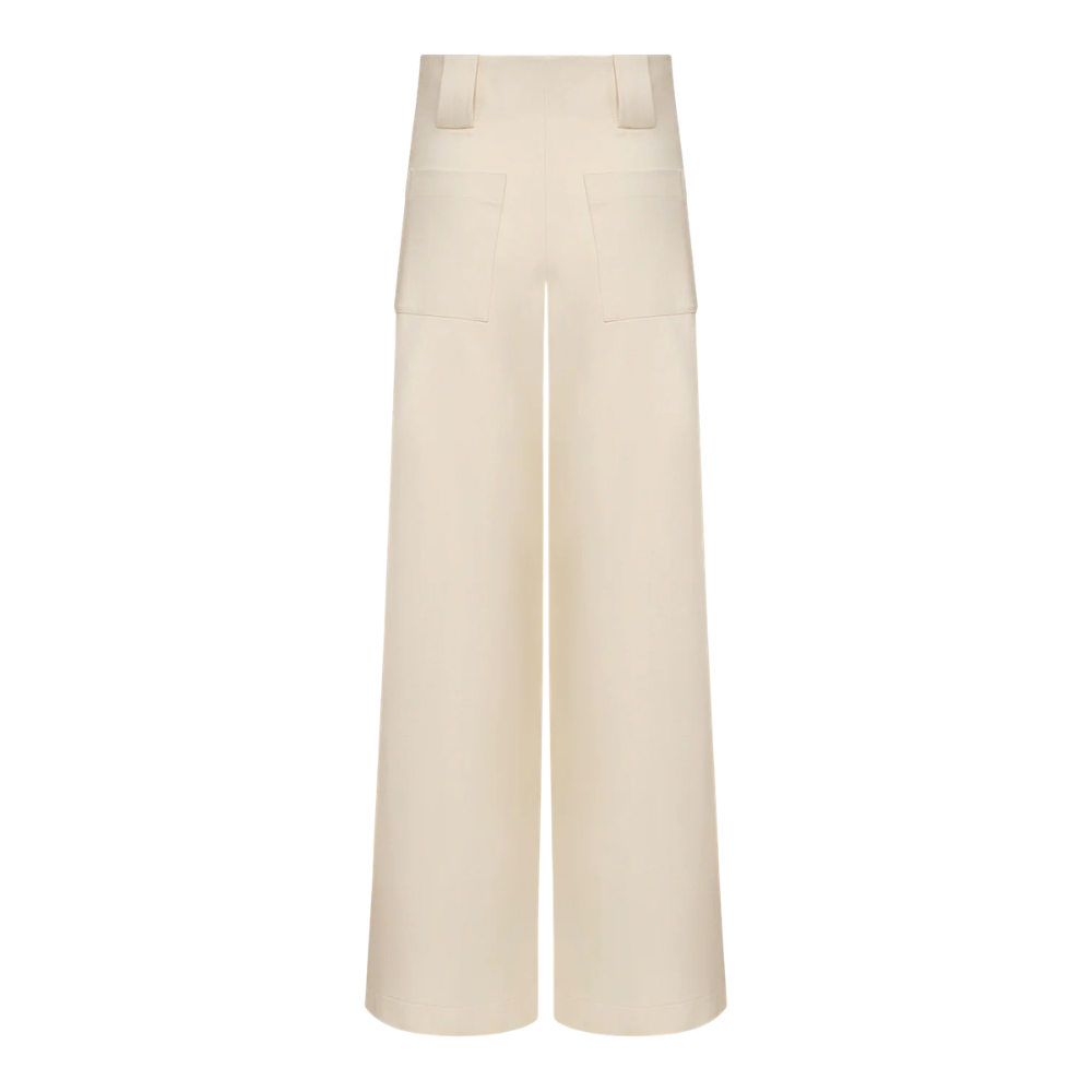 Pantalón New Paulette Mujer Padova - color Negro detalle prenses cintura