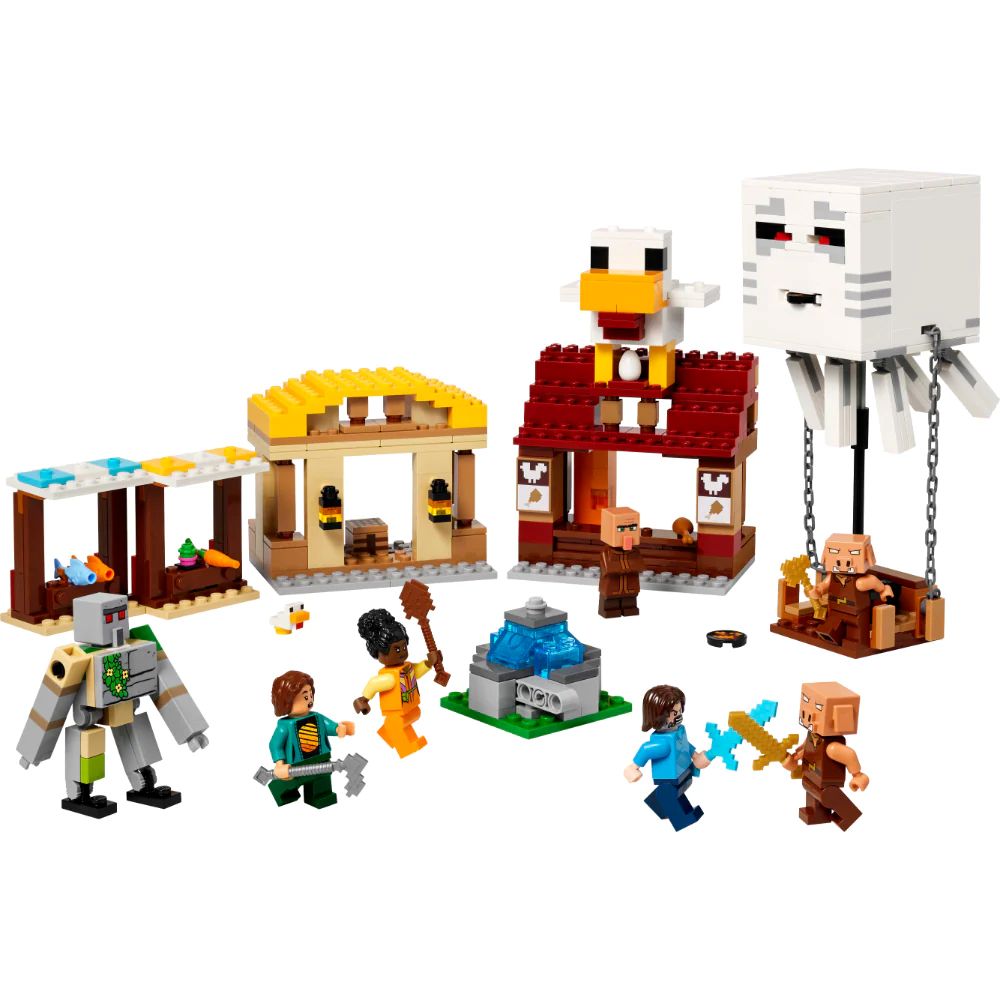 Lego | Minecraft El Ataque a la Aldea del Globo de Ghast