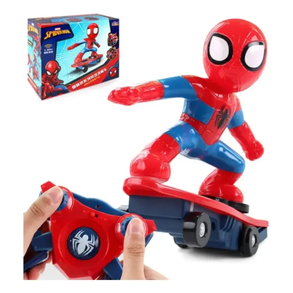 Spiderman | Skate Control Remoto Con Patineta Piruetas