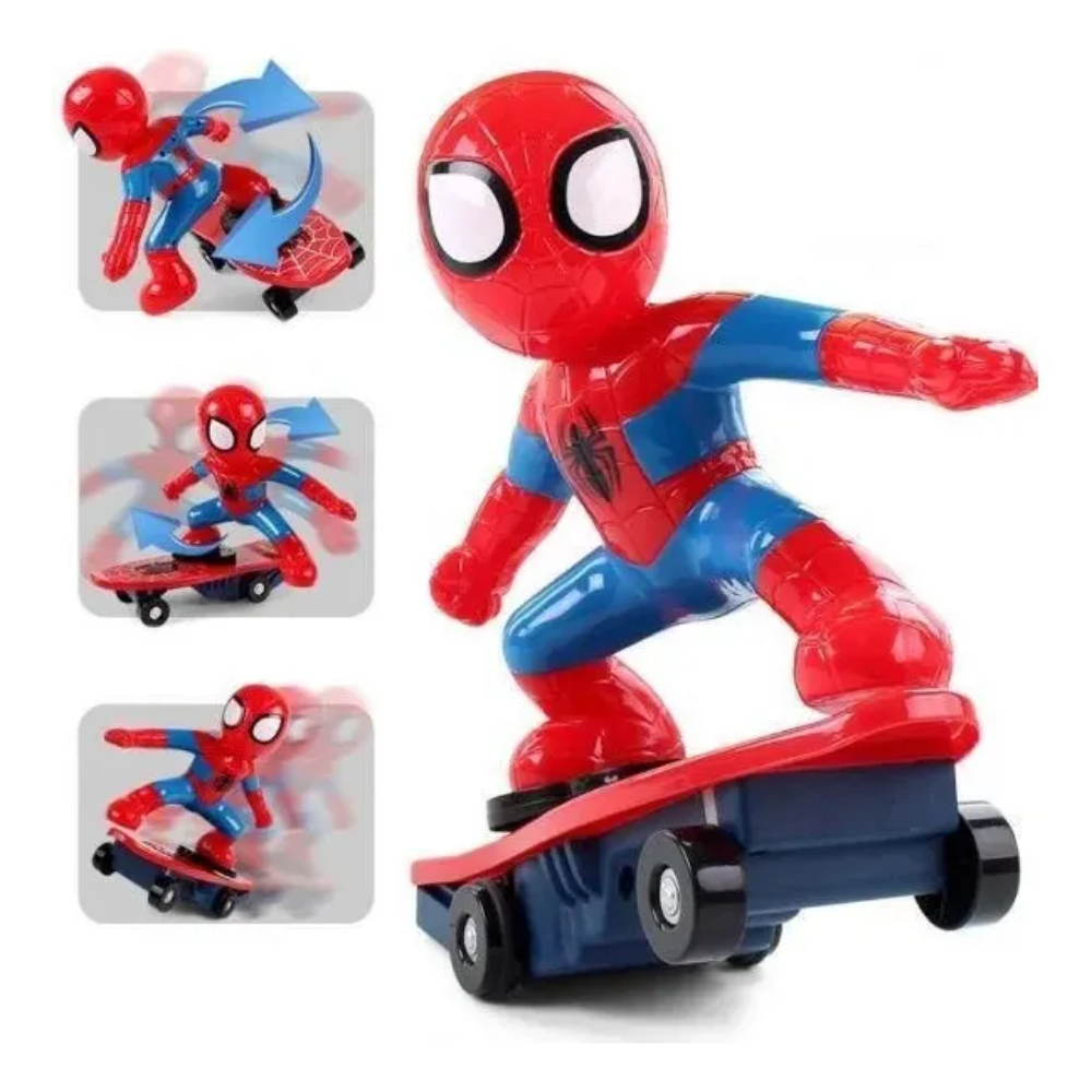 Spiderman | Skate Control Remoto Con Patineta Piruetas