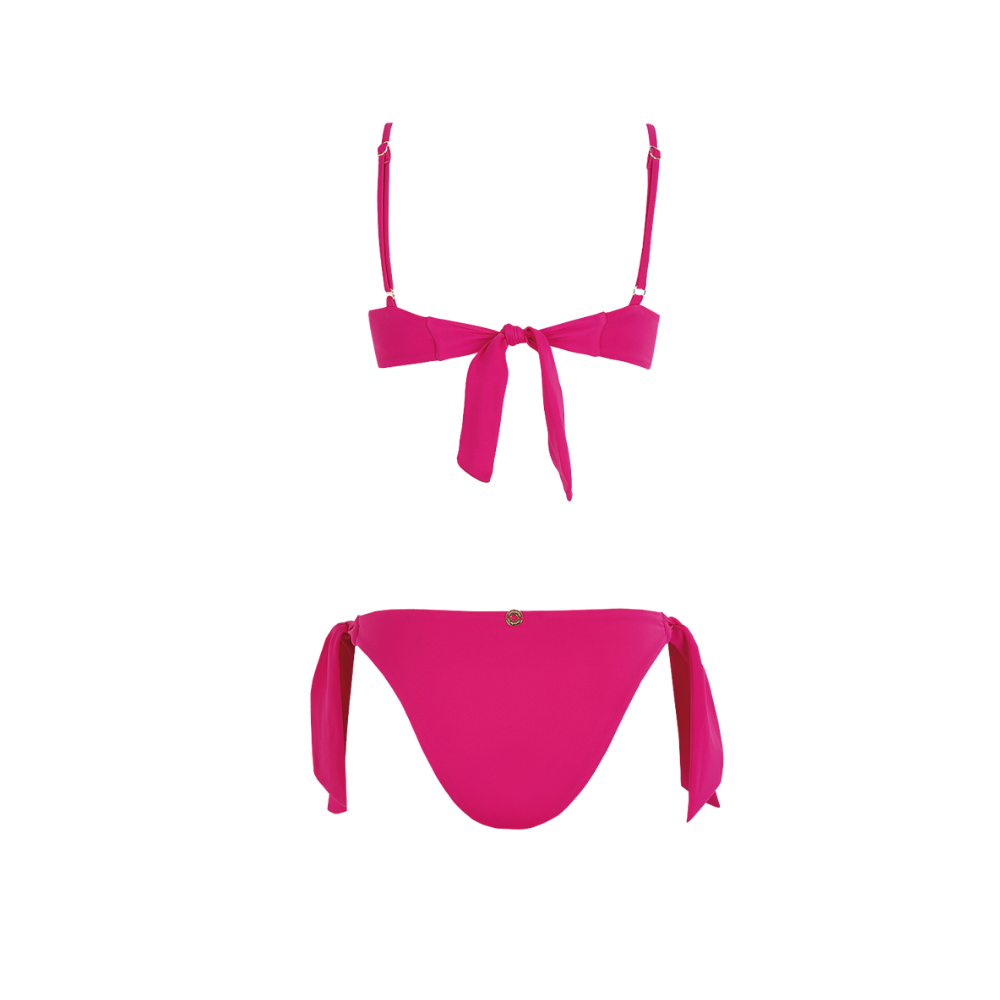 Top de vestido de baño Asterin con Bordado Onda de Mar fuchsia - vista 6